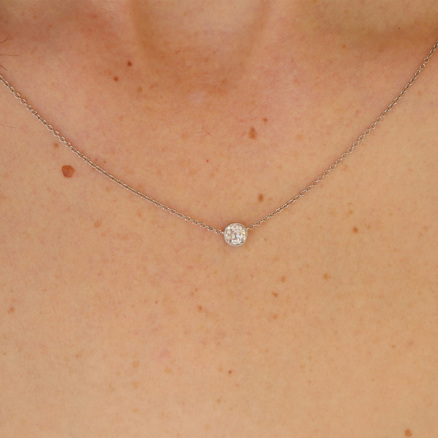 Diamond Bezel Necklace