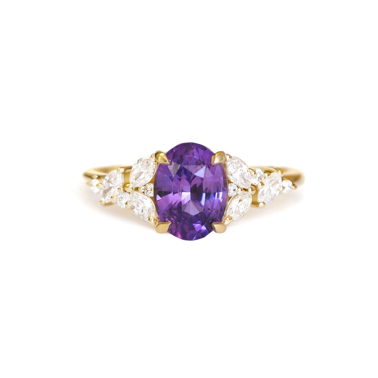 Purple Oval Sapphire Garden Party Ring