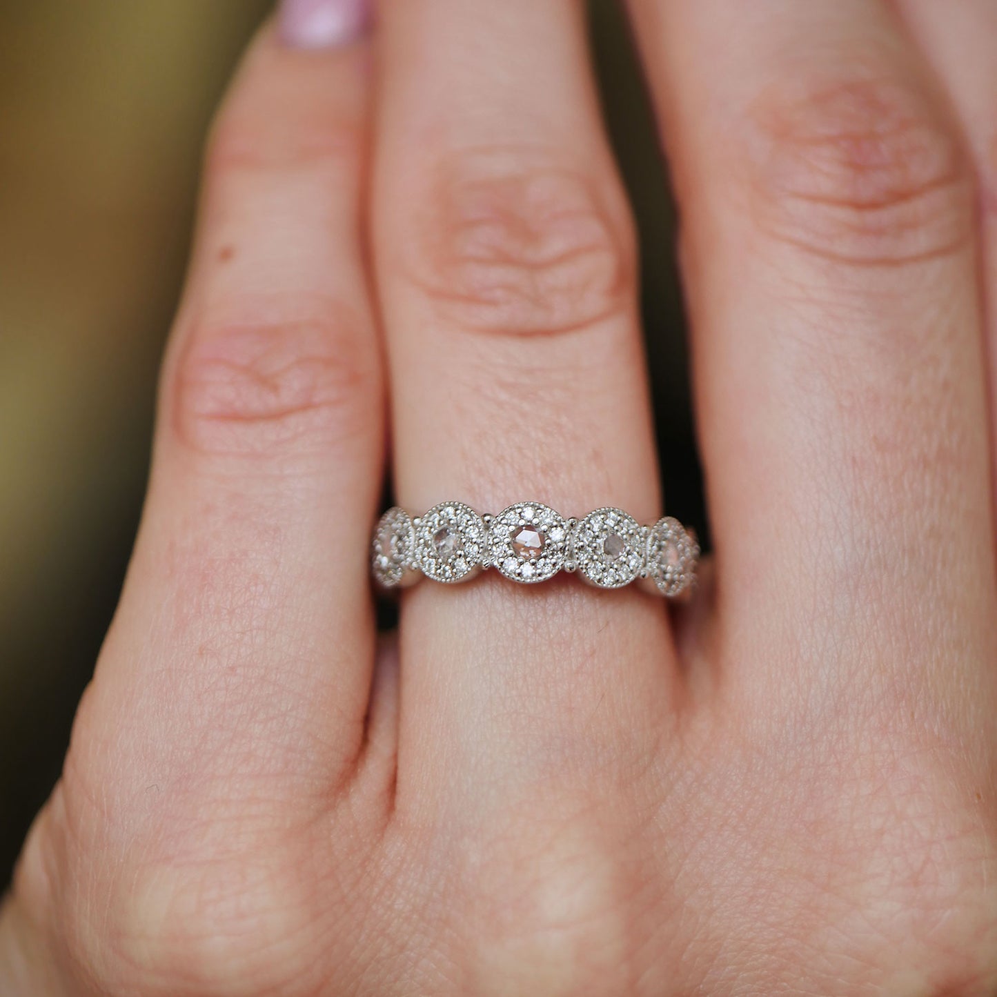 Custom Antique Inspired Eternity Ring