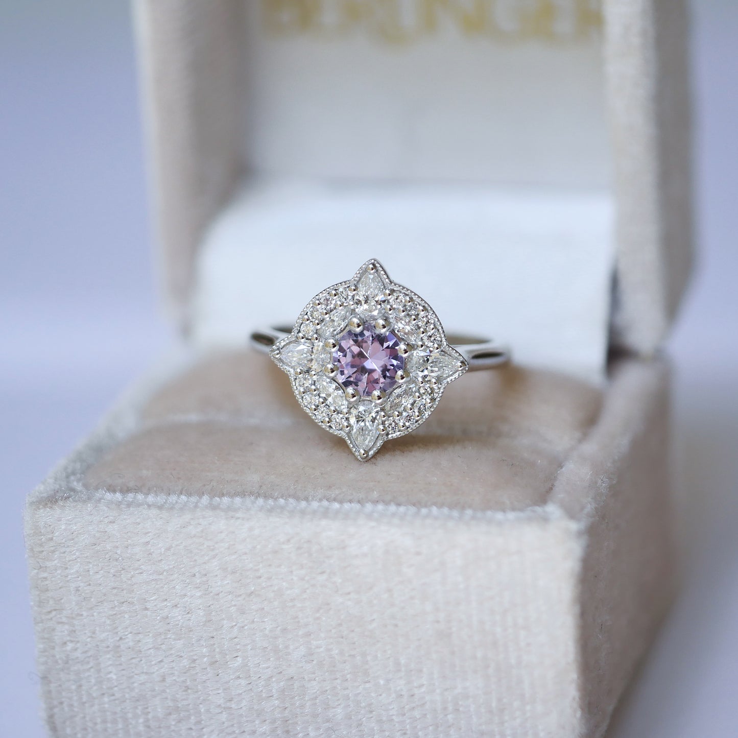 Custom Flora Diamond Mosaic Ring