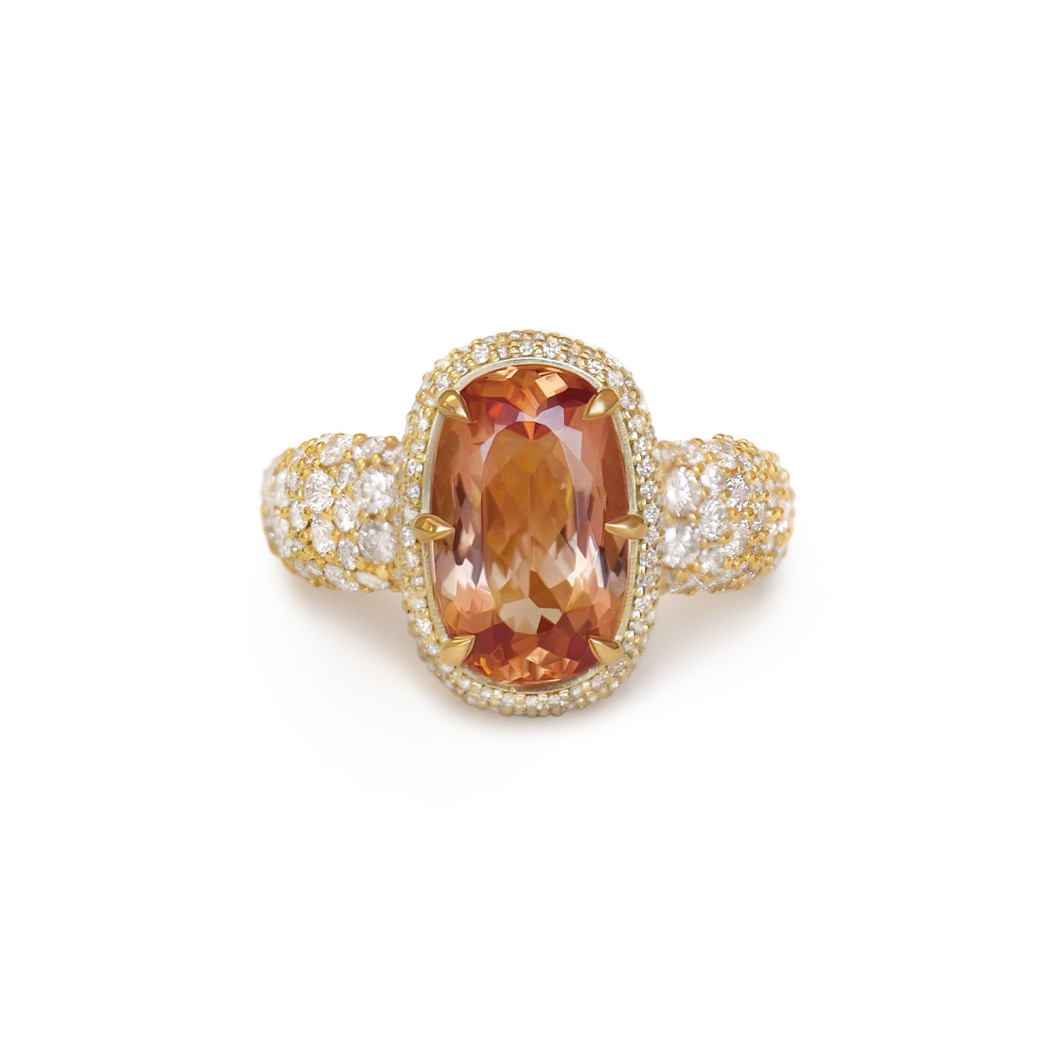 Custom Imperial Topaz Engagement Ring Berlinger Jewelry