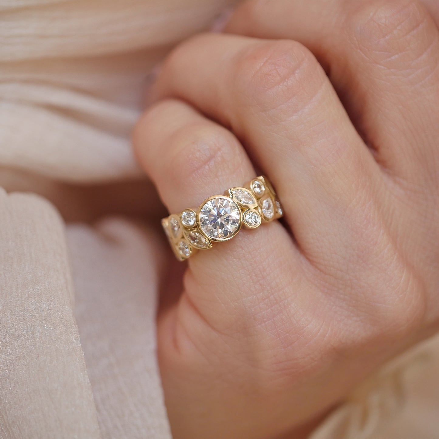 Custom Round Diamond Multi Shape Ring