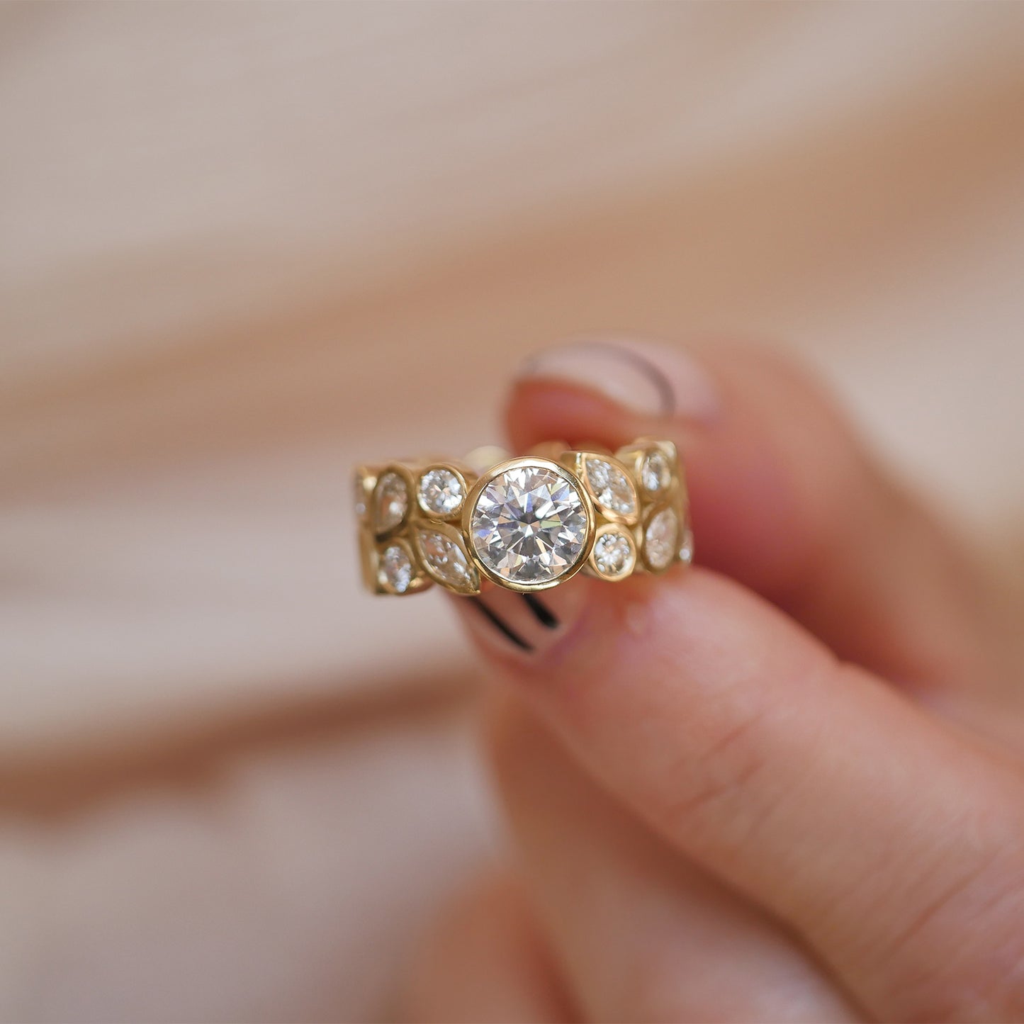 Custom Round Diamond Multi Shape Ring