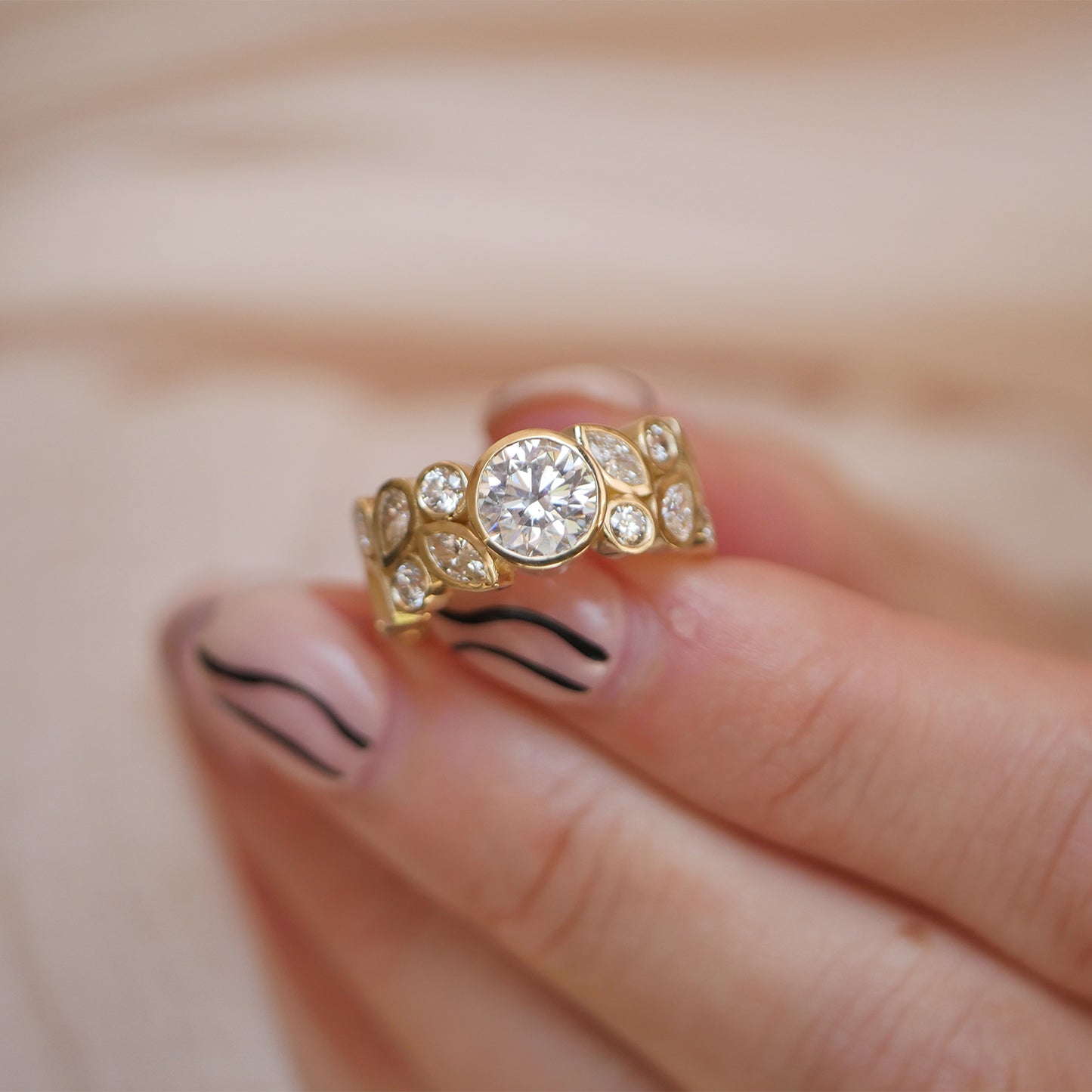Custom Round Diamond Multi Shape Ring