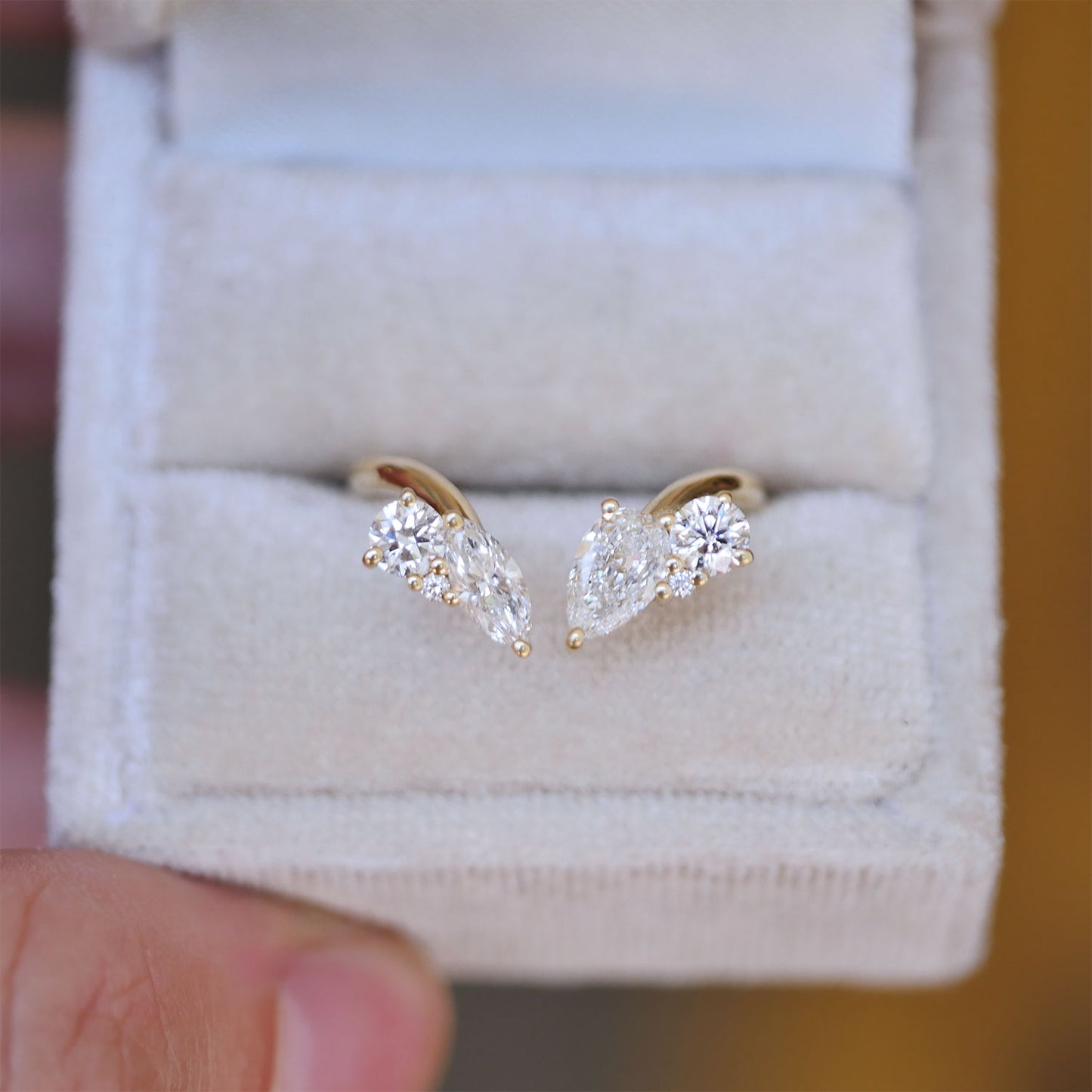 Luxe Marquise Mosaic Cuff Ring