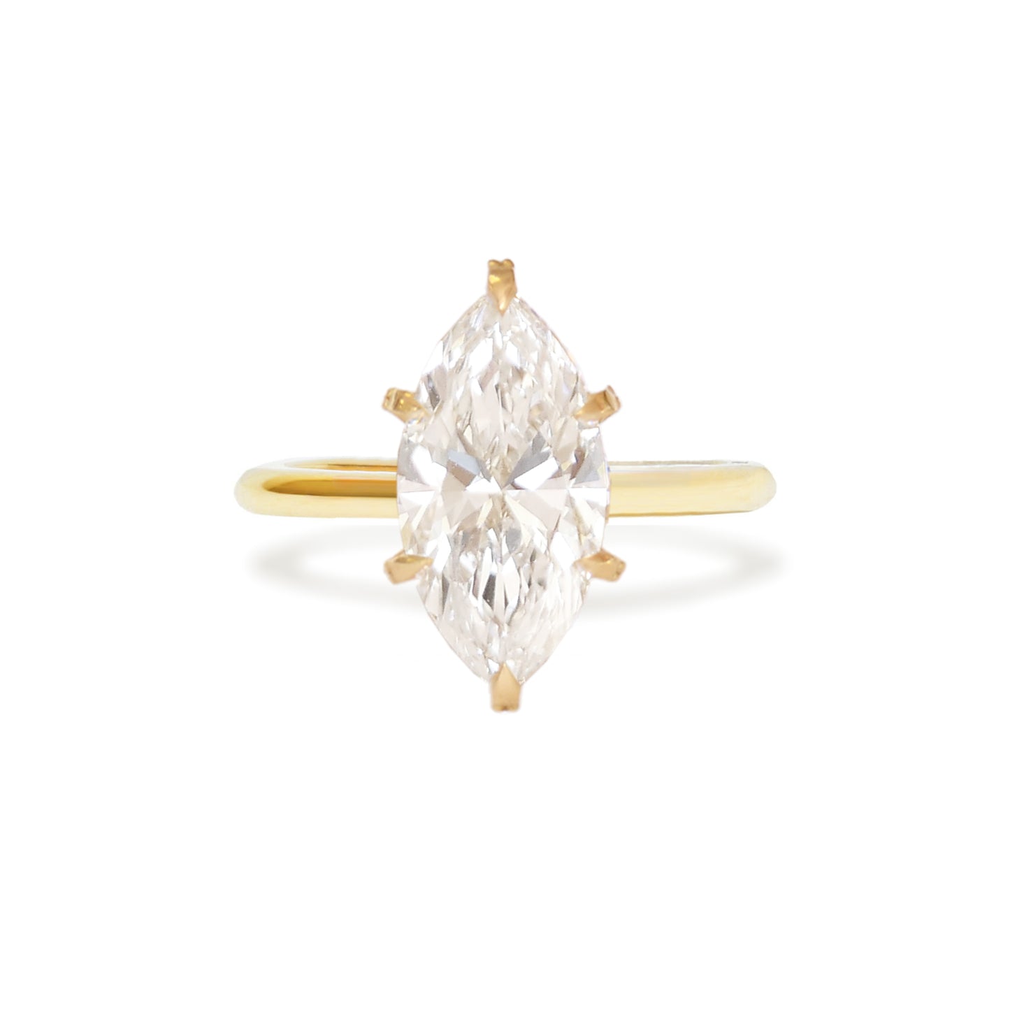 Custom Marquise Solitaire Diamond Ring
