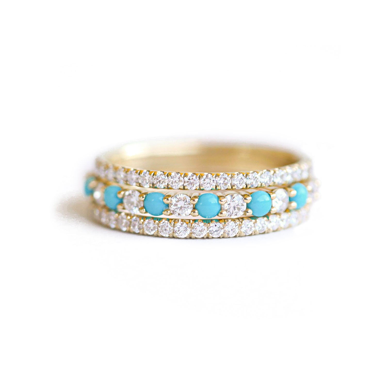 Turquoise engagement ring with diamonds Clearance