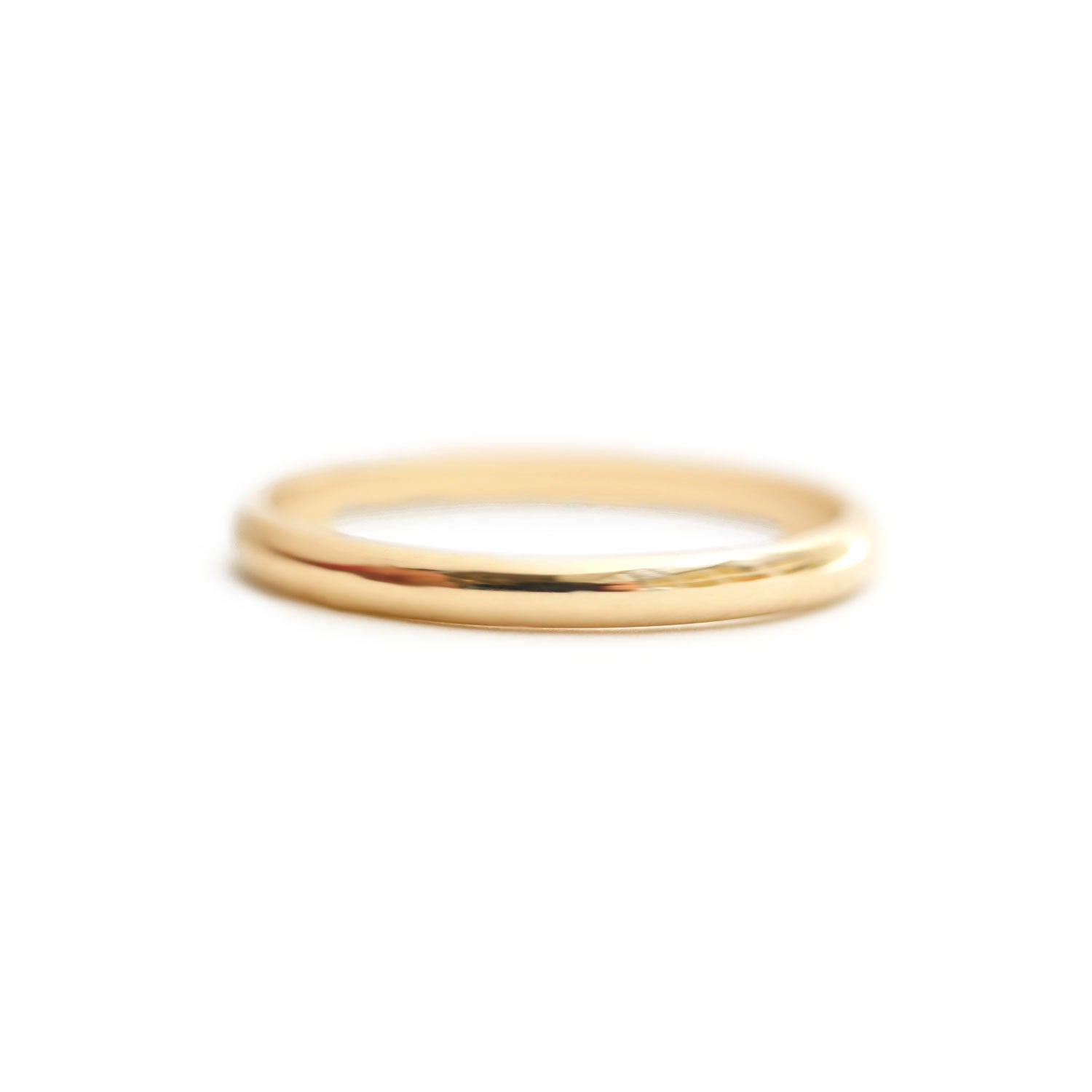 2mm Gold Delicate Wedding Band Ring