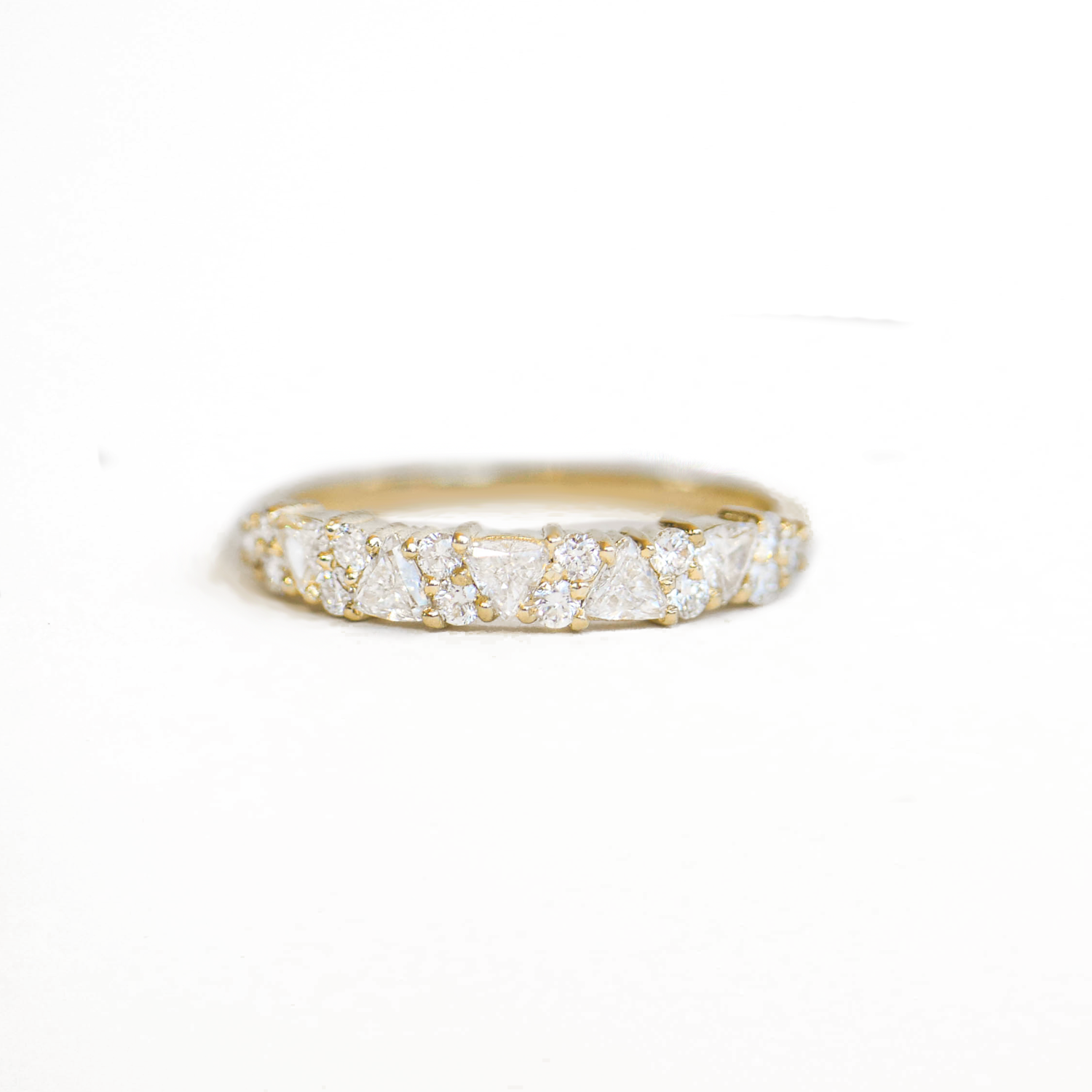 Trillion Round Unique Diamond Wedding Band Berlinger Jewelry