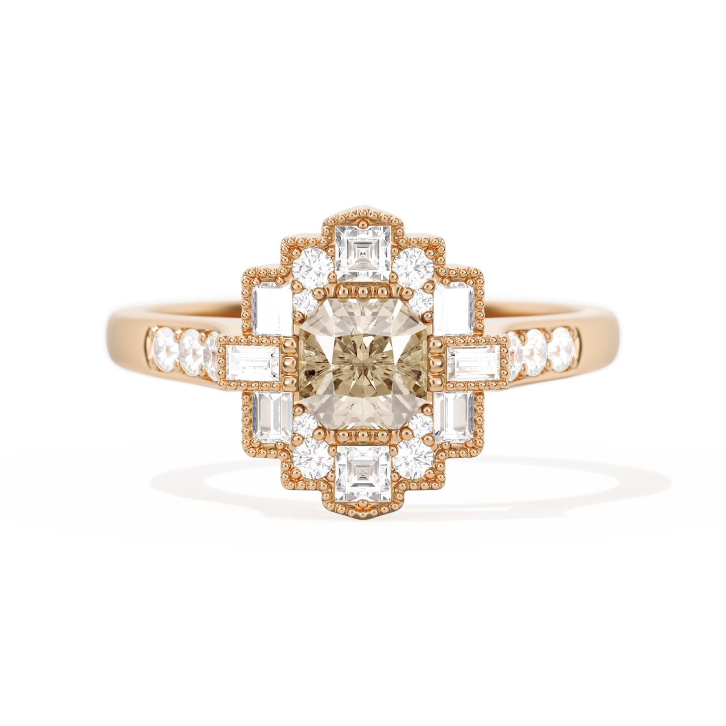 Square Deco with Asscher Cut