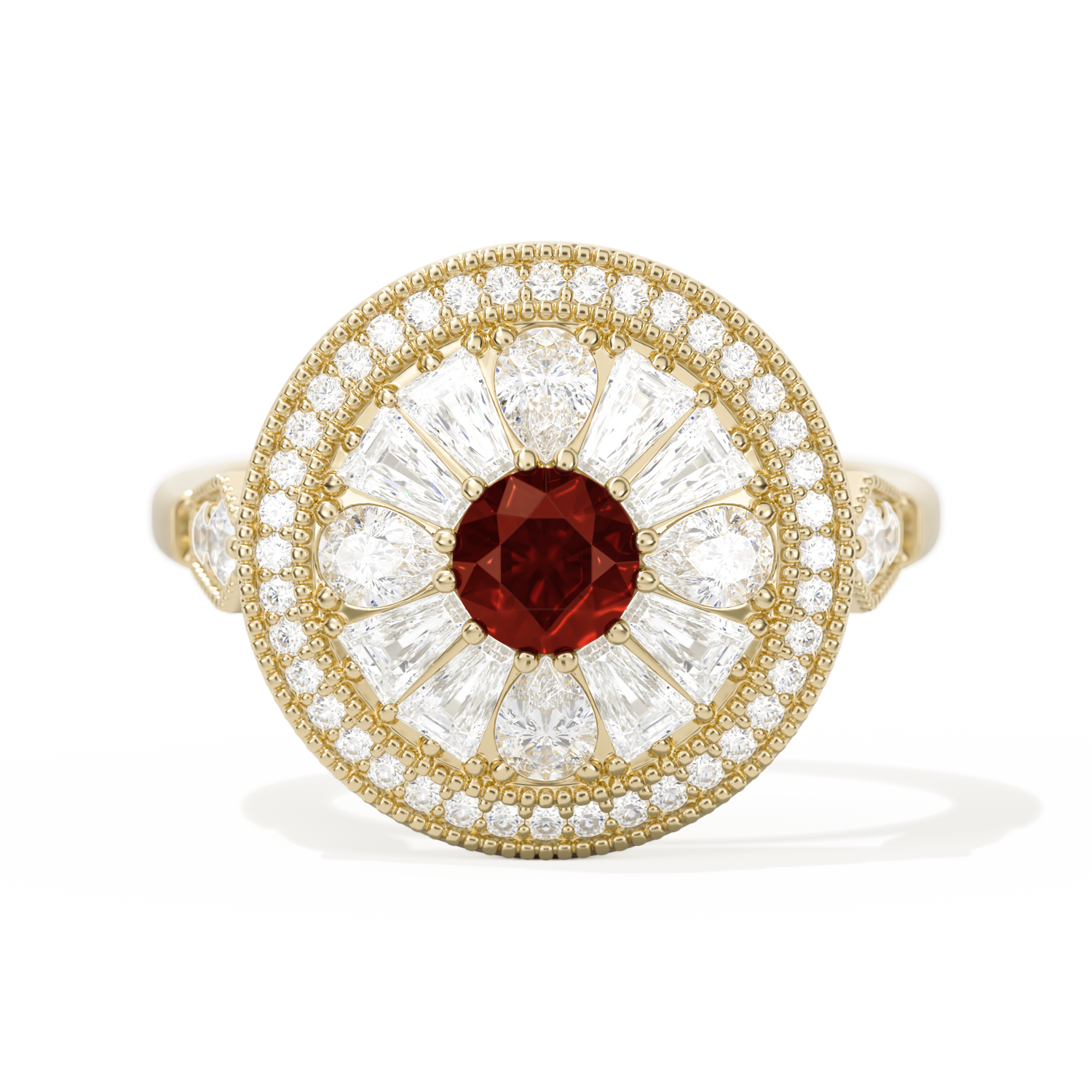 Pear & Baguette Round with Halo