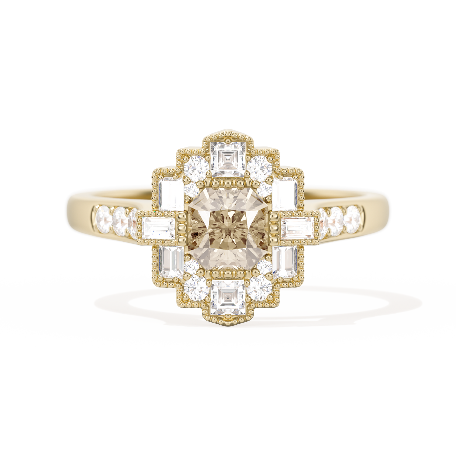 Square Deco with Asscher Cut