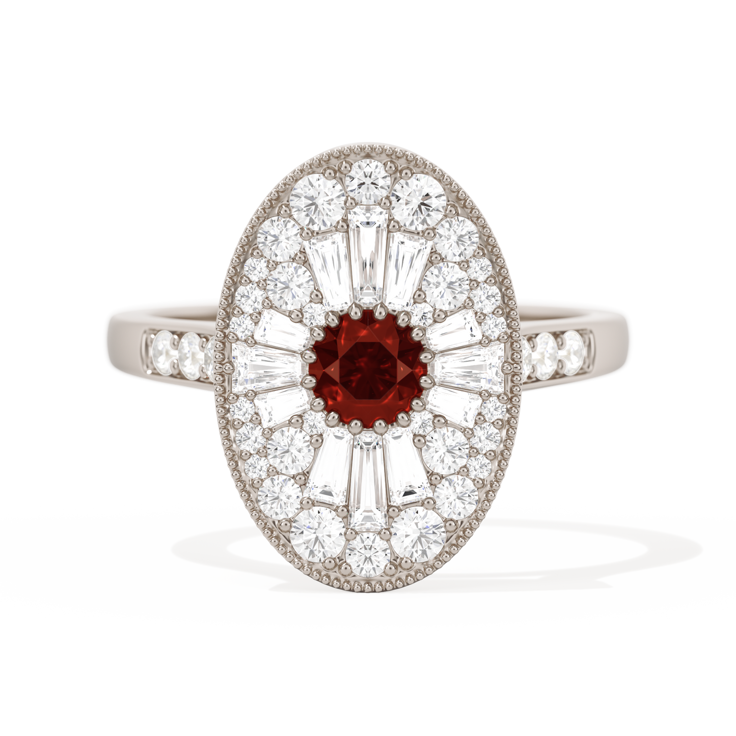 Oval Ballerina Round Center 0.35 ctw