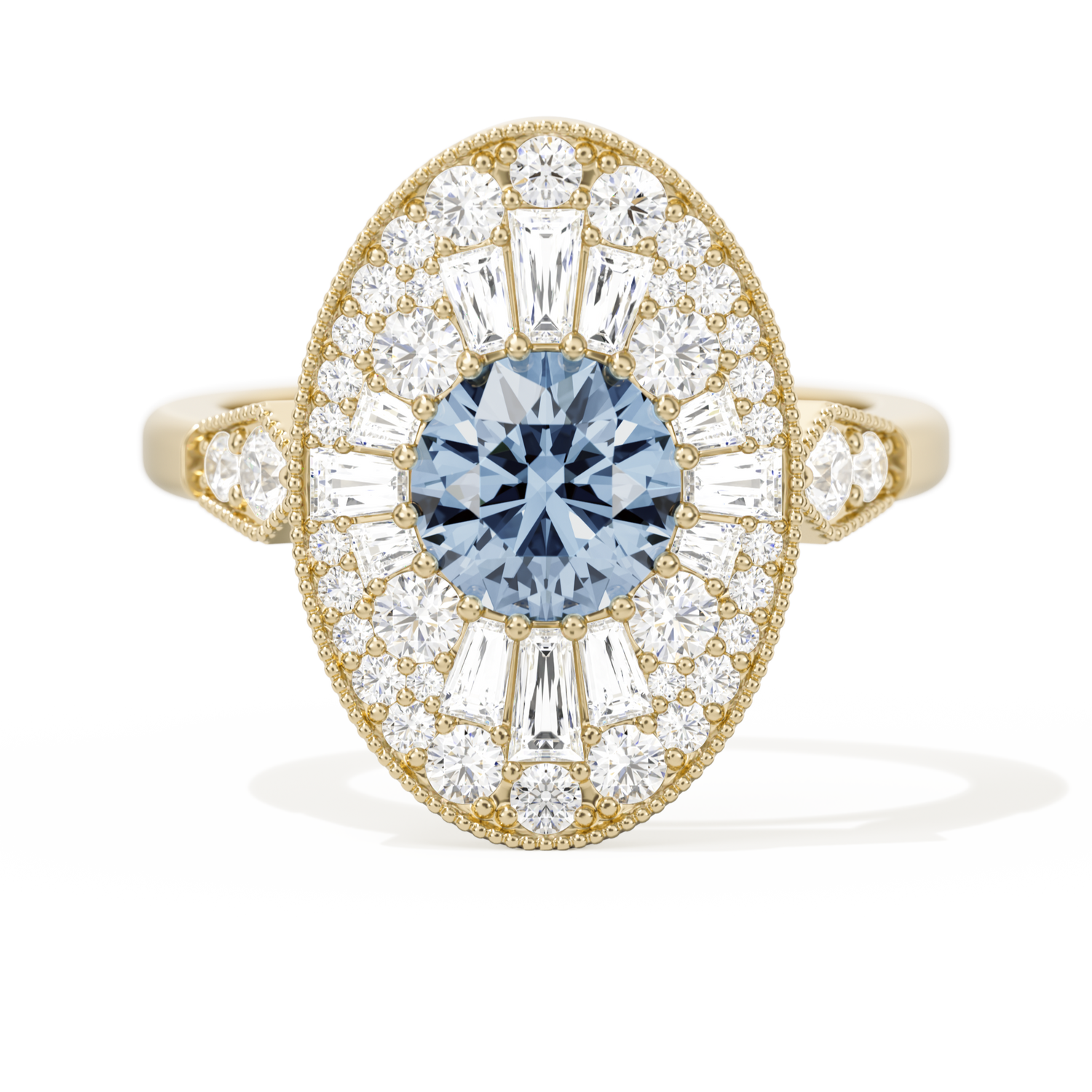 Oval Ballerina Round Center 1.00 ctw.