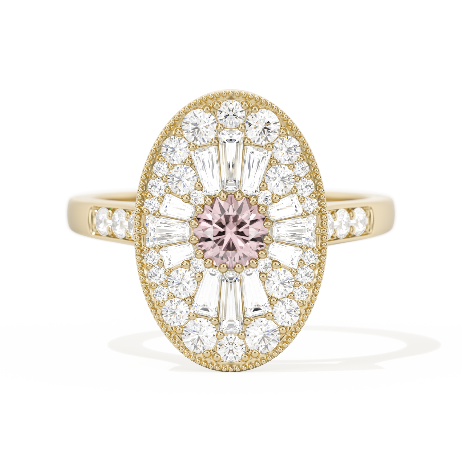 Oval Ballerina Round Center 0.35 ctw