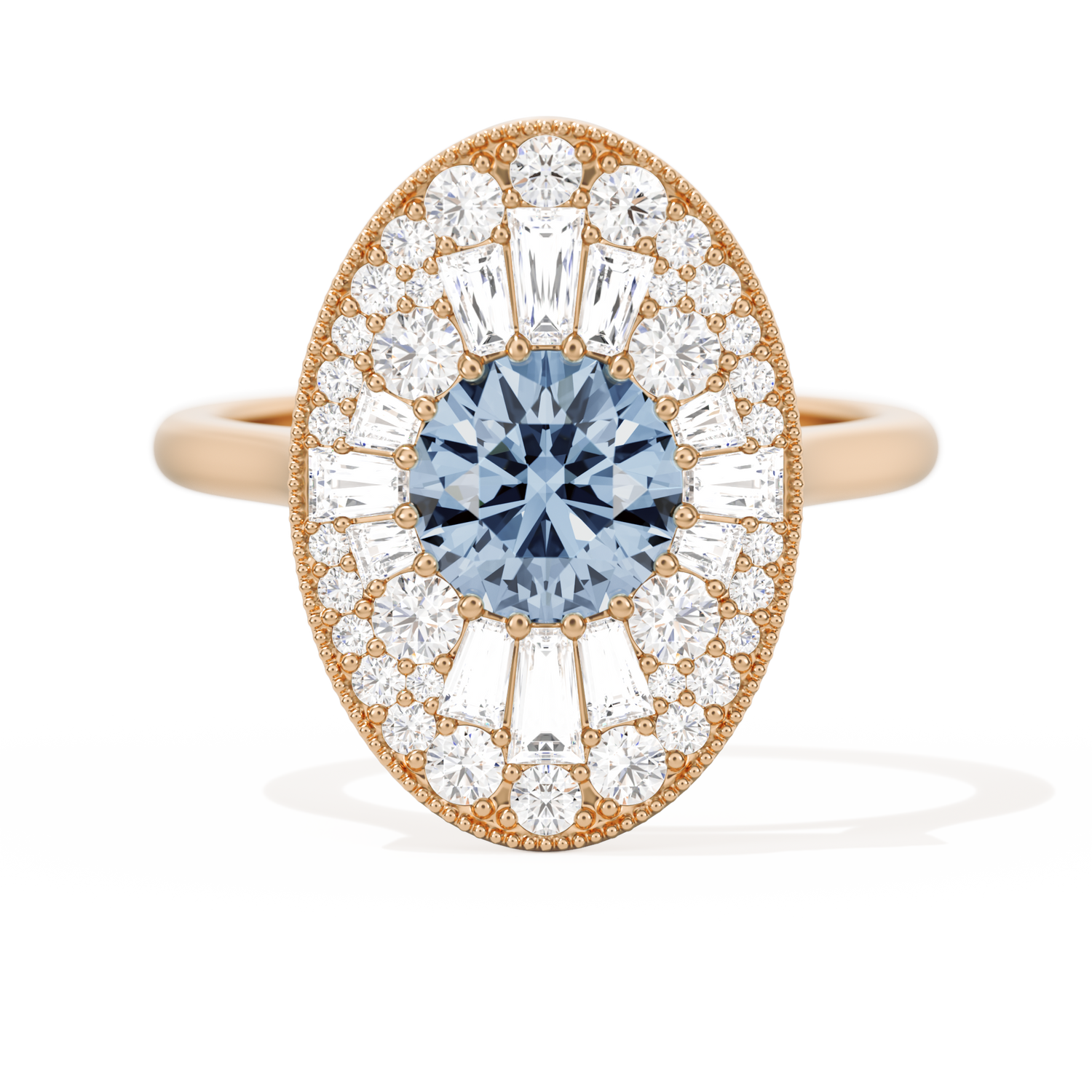 Oval Ballerina Round Center 1.00 ctw.