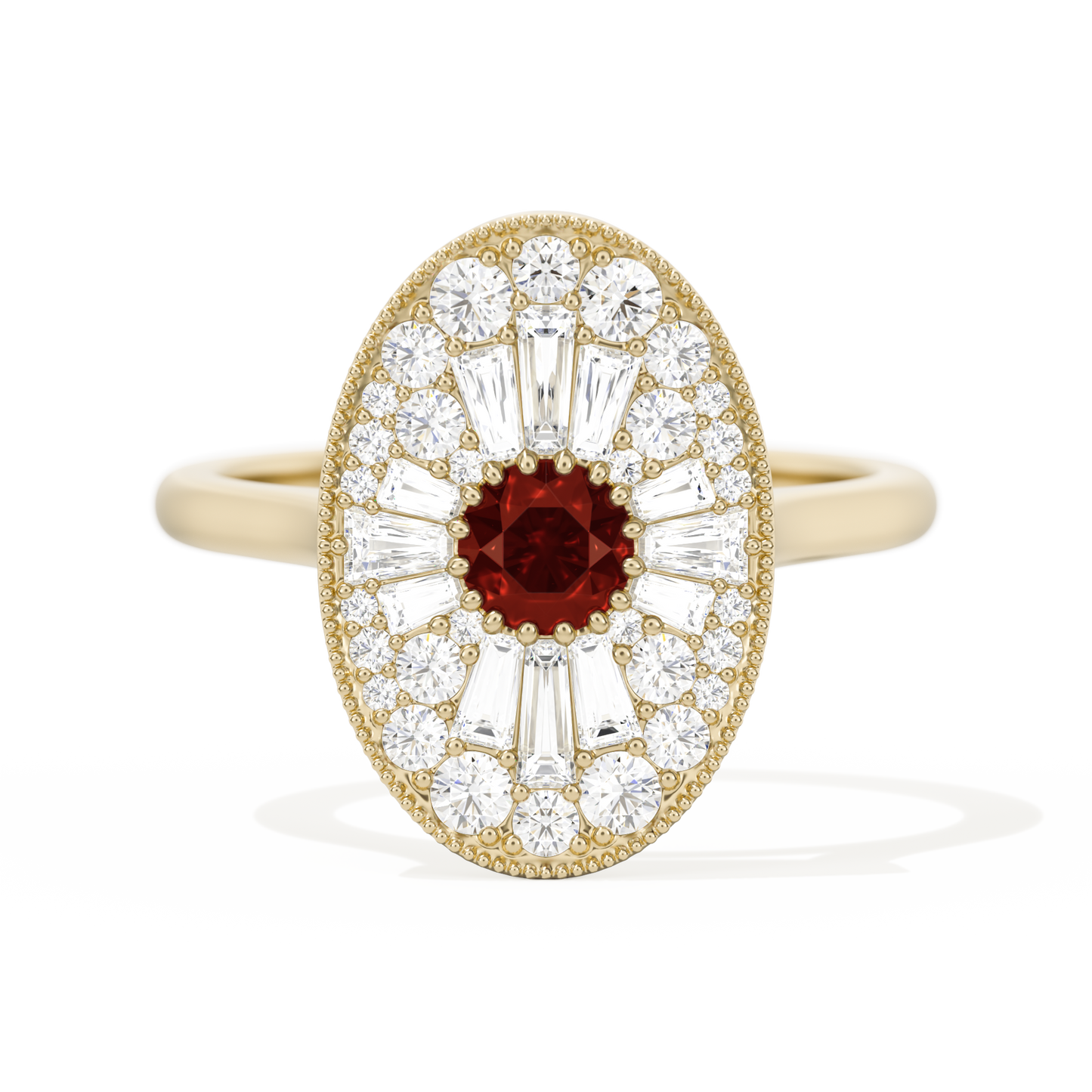 Oval Ballerina Round Center 0.35 ctw