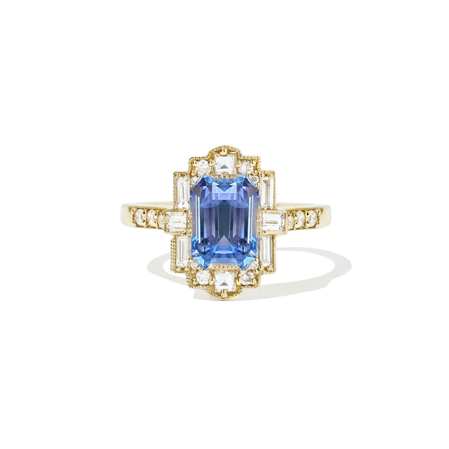 2.59 Emerald Cut Vibrant Blue Sapphire