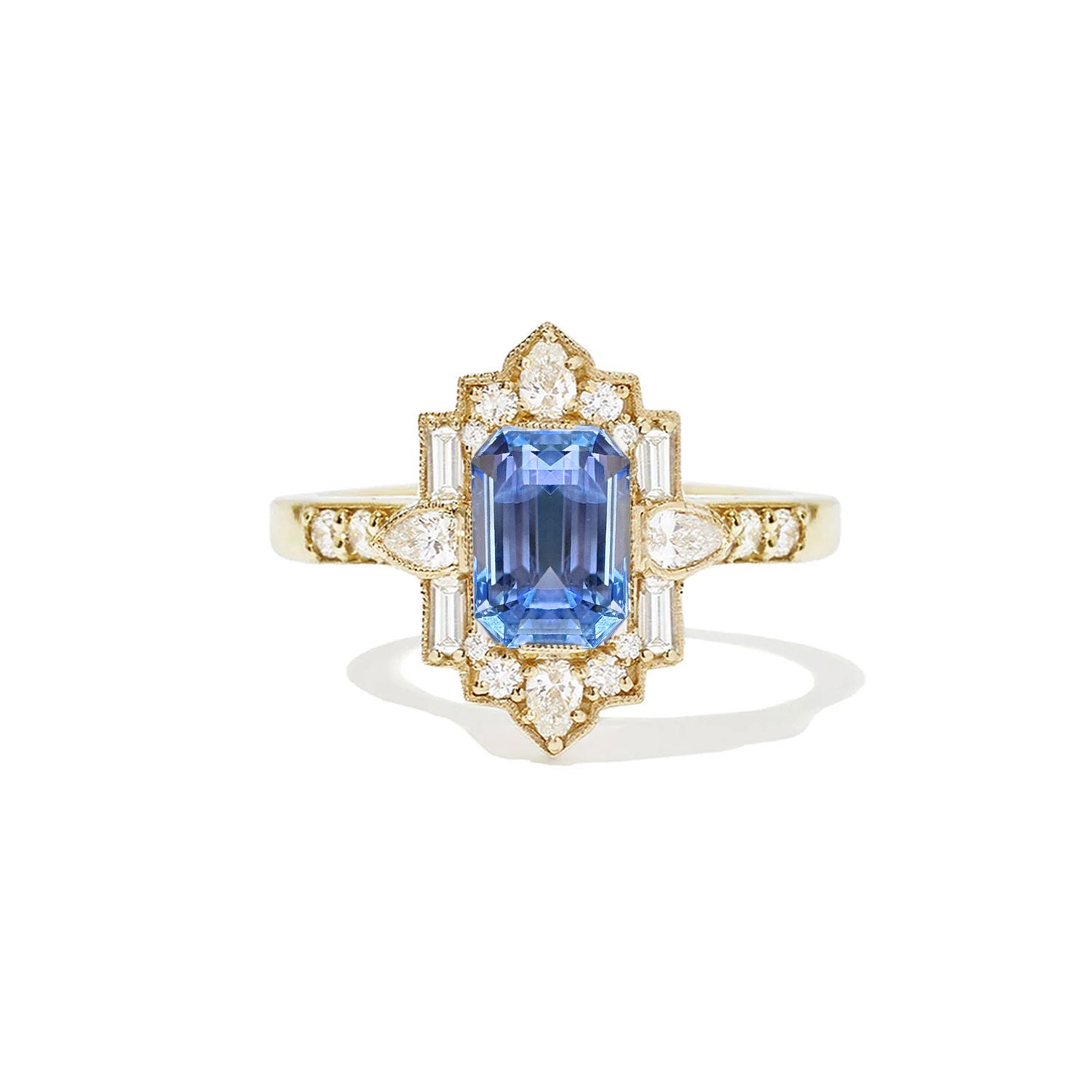 2.59 Emerald Cut Vibrant Blue Sapphire