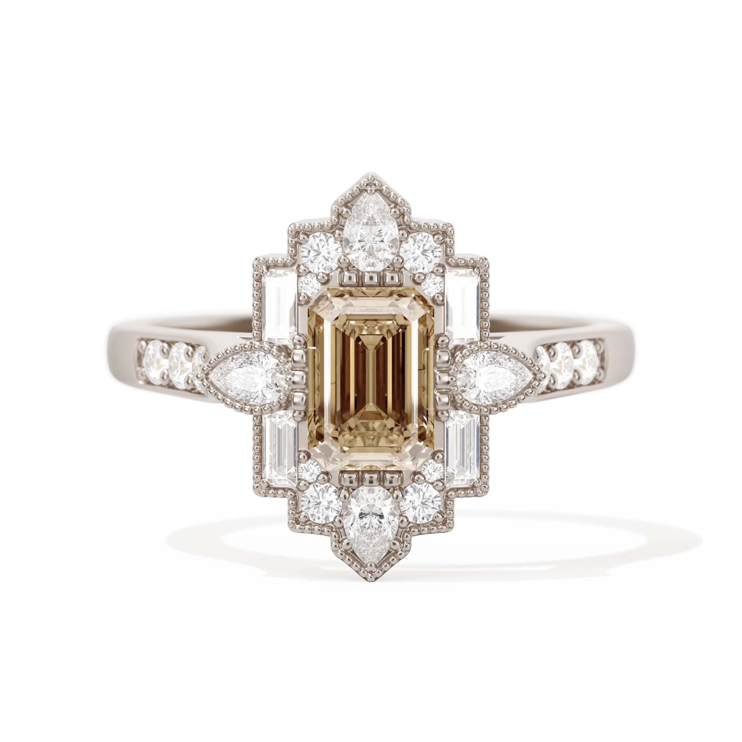 Pear Deco with 6x4 Emerald Cut