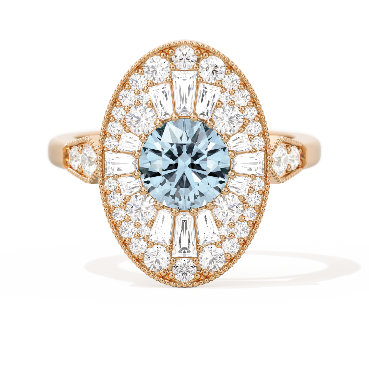 Oval Ballerina Round Center 1.00 ctw.