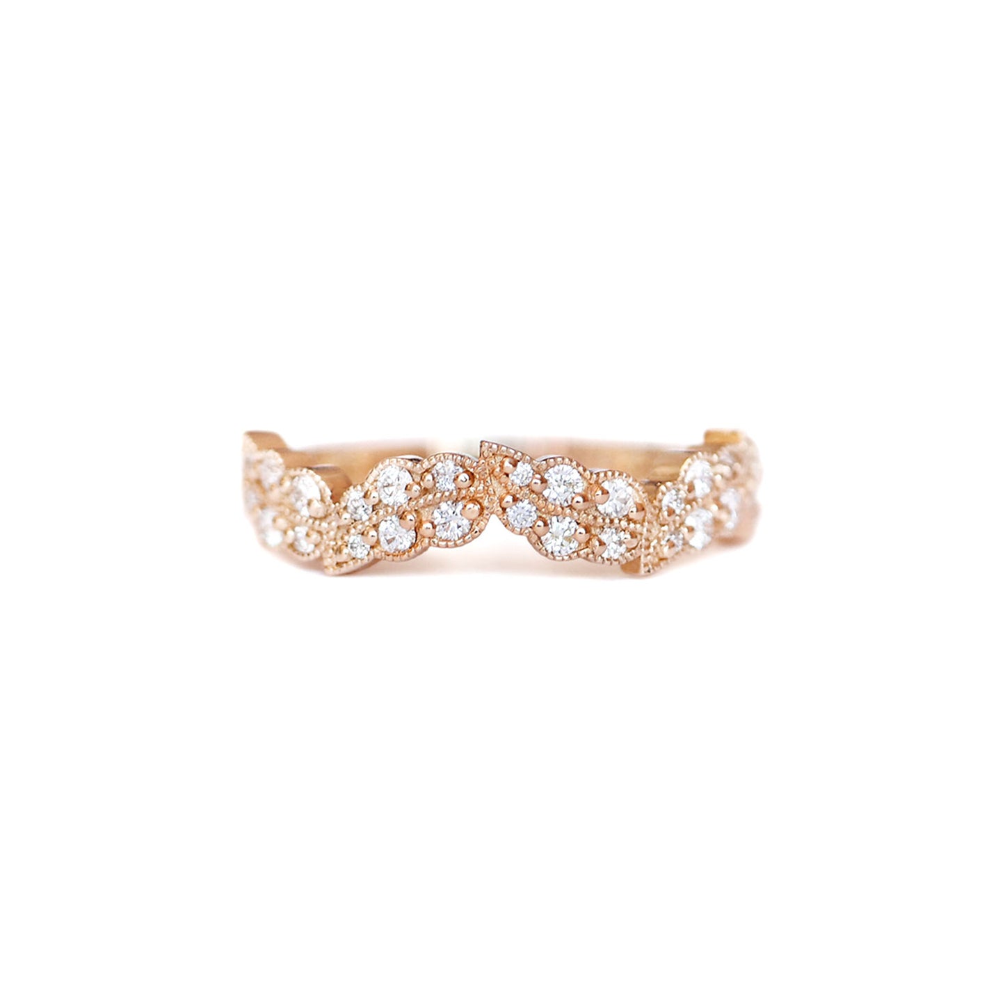 Oak Leaf Diamond Band