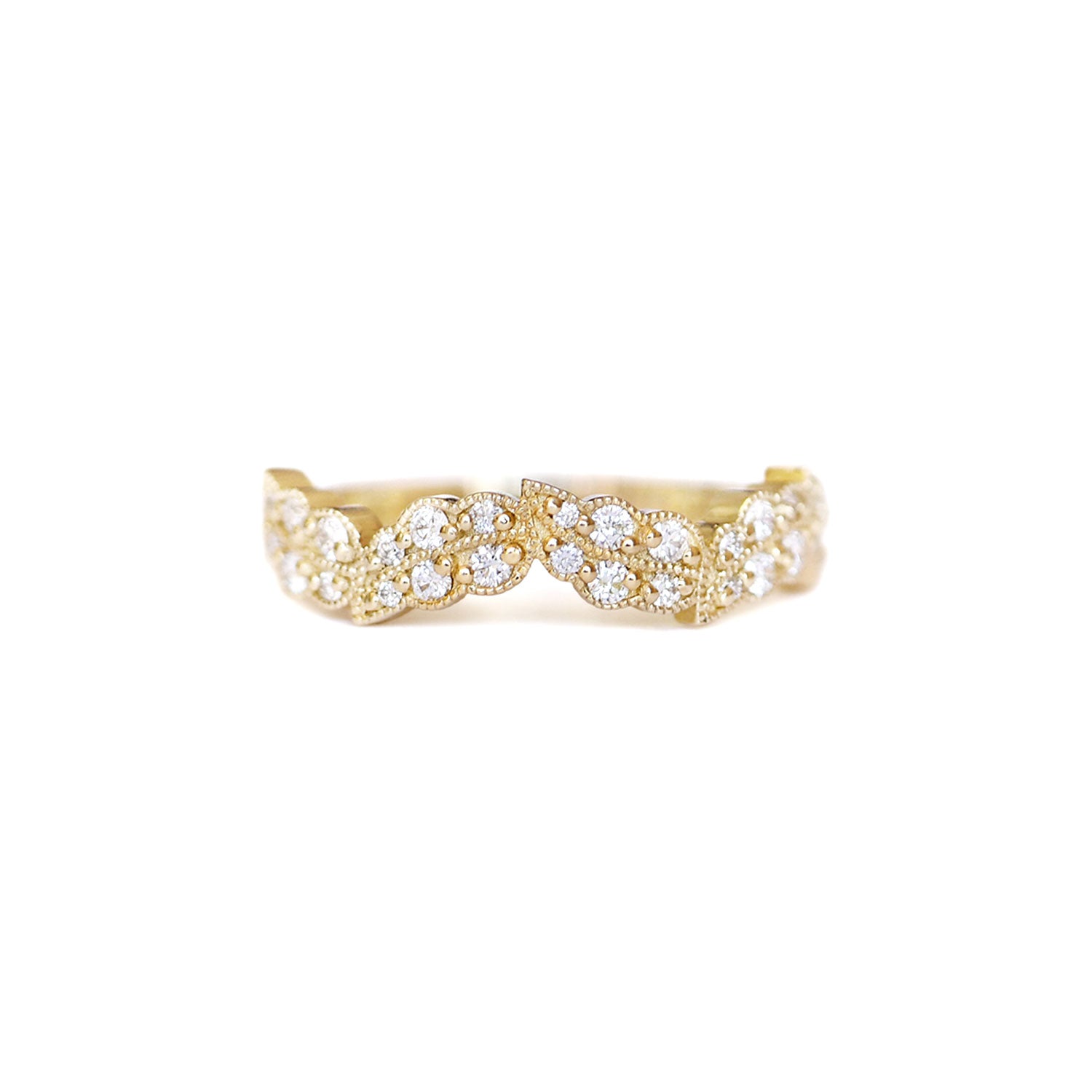 Oak Leaf Diamond Band