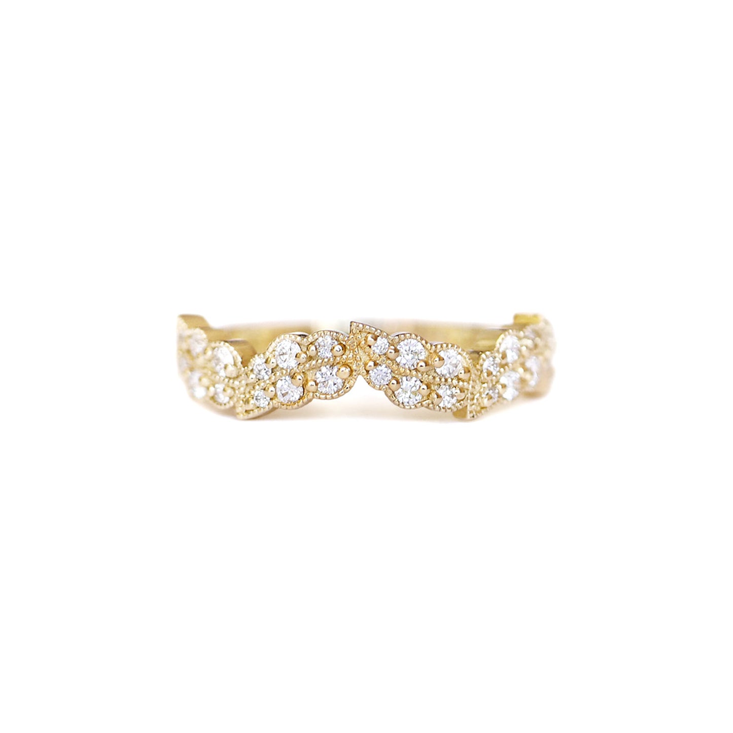 Oak Leaf Diamond Band
