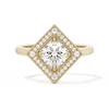 Diamond Shape Halo Round
