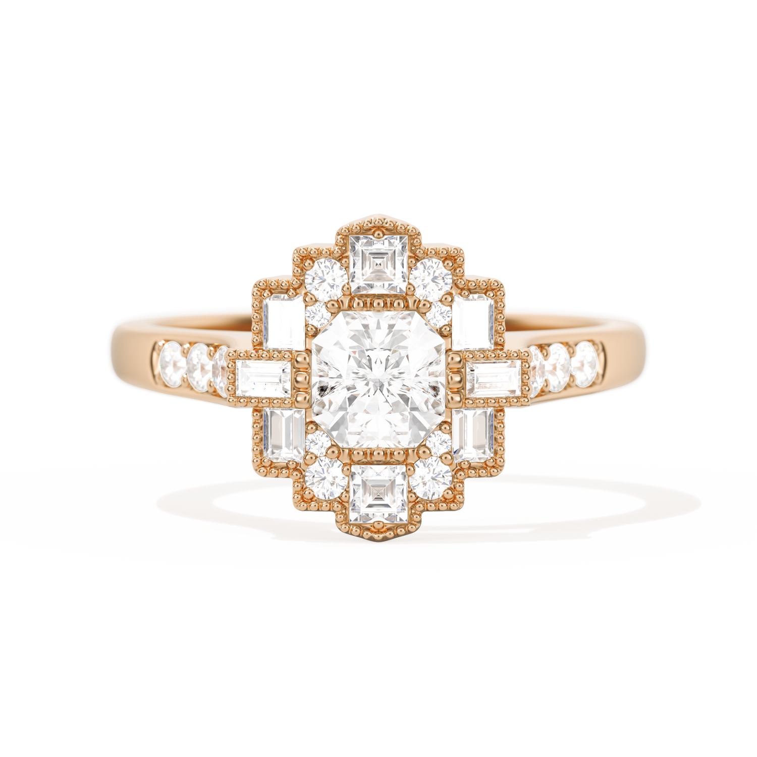 Square Deco with Asscher Cut