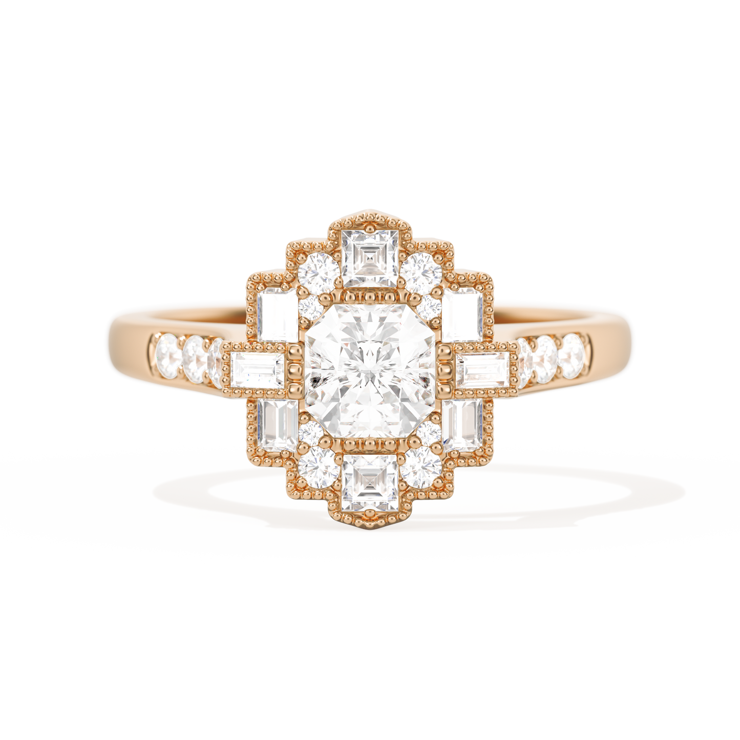 Square Deco with Asscher Cut