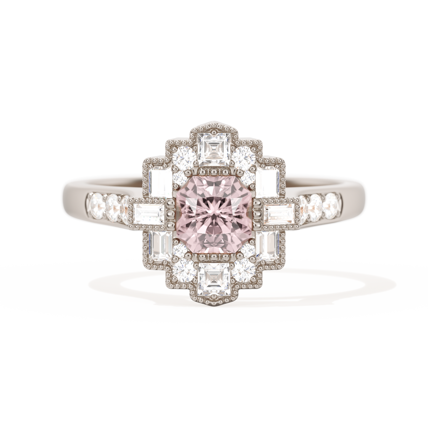 Square Deco with Asscher Cut