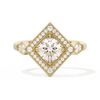 Diamond Shape Halo Round