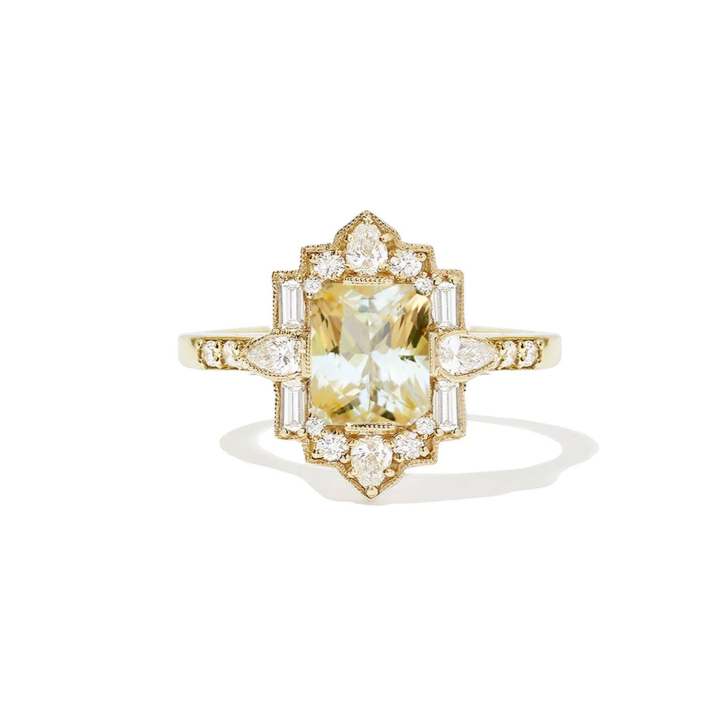 2.02 ctw Radiant Cut Yellow Sapphire