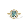 2.10 ctw Cushion Cut Opalescent Forest Green Sapphire