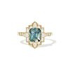 2.10 ctw Cushion Cut Opalescent Forest Green Sapphire