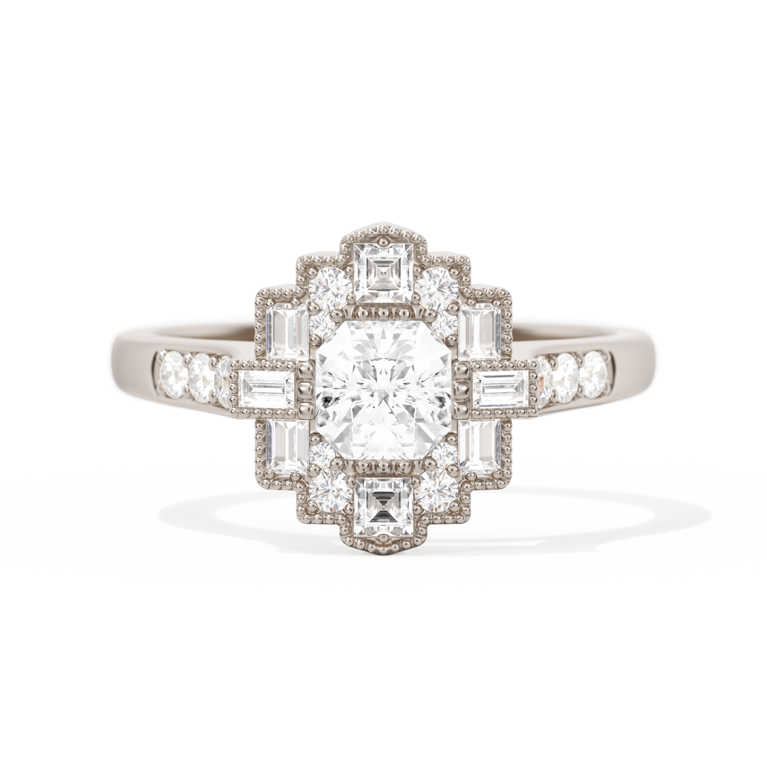 Square Deco with Asscher Cut