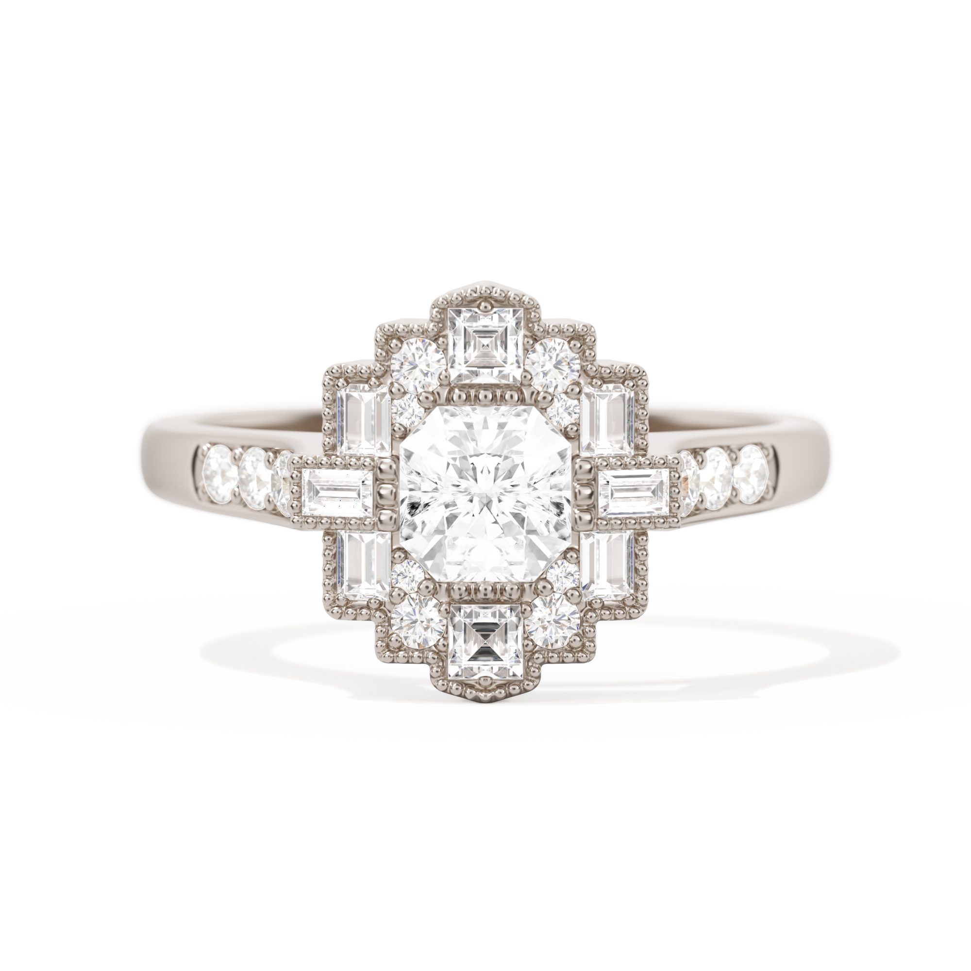 Square Deco with Asscher Cut