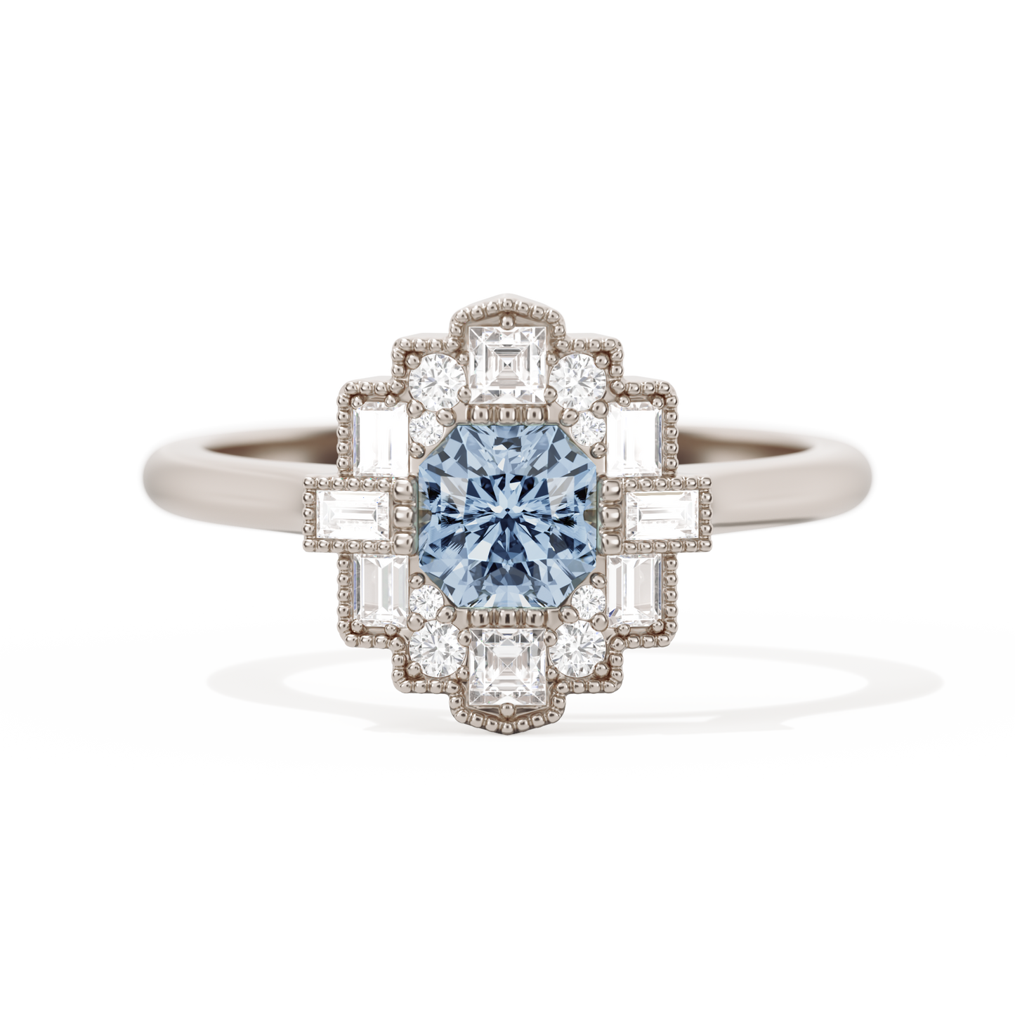 Square Deco with Asscher Cut
