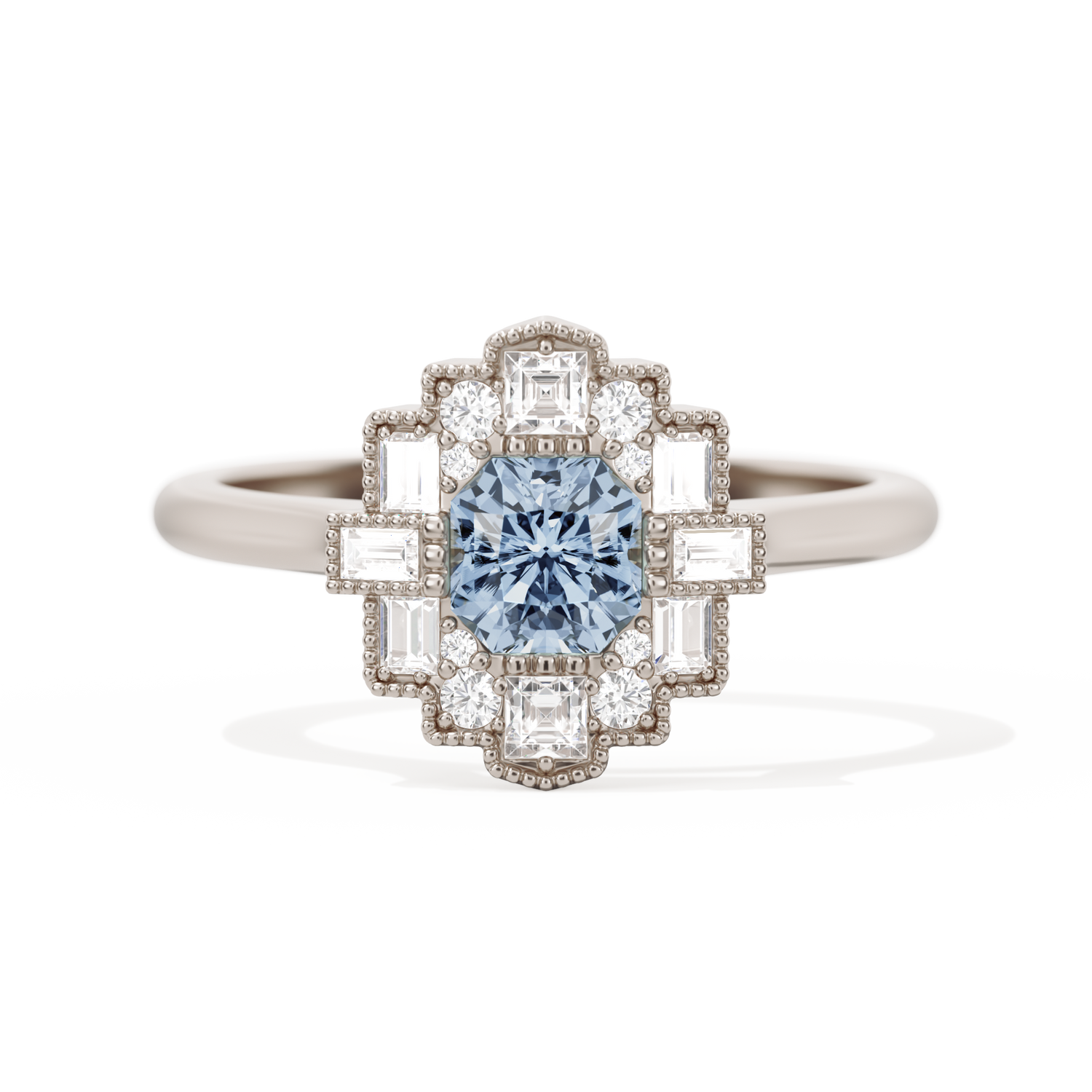 Square Deco with Asscher Cut
