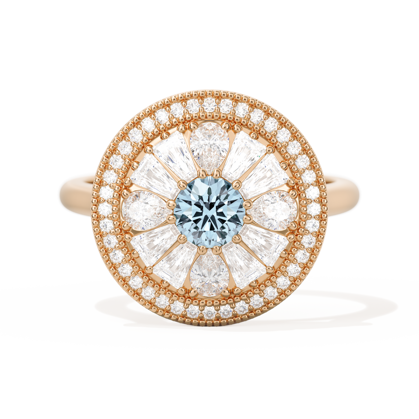 Pear & Baguette Round with Halo