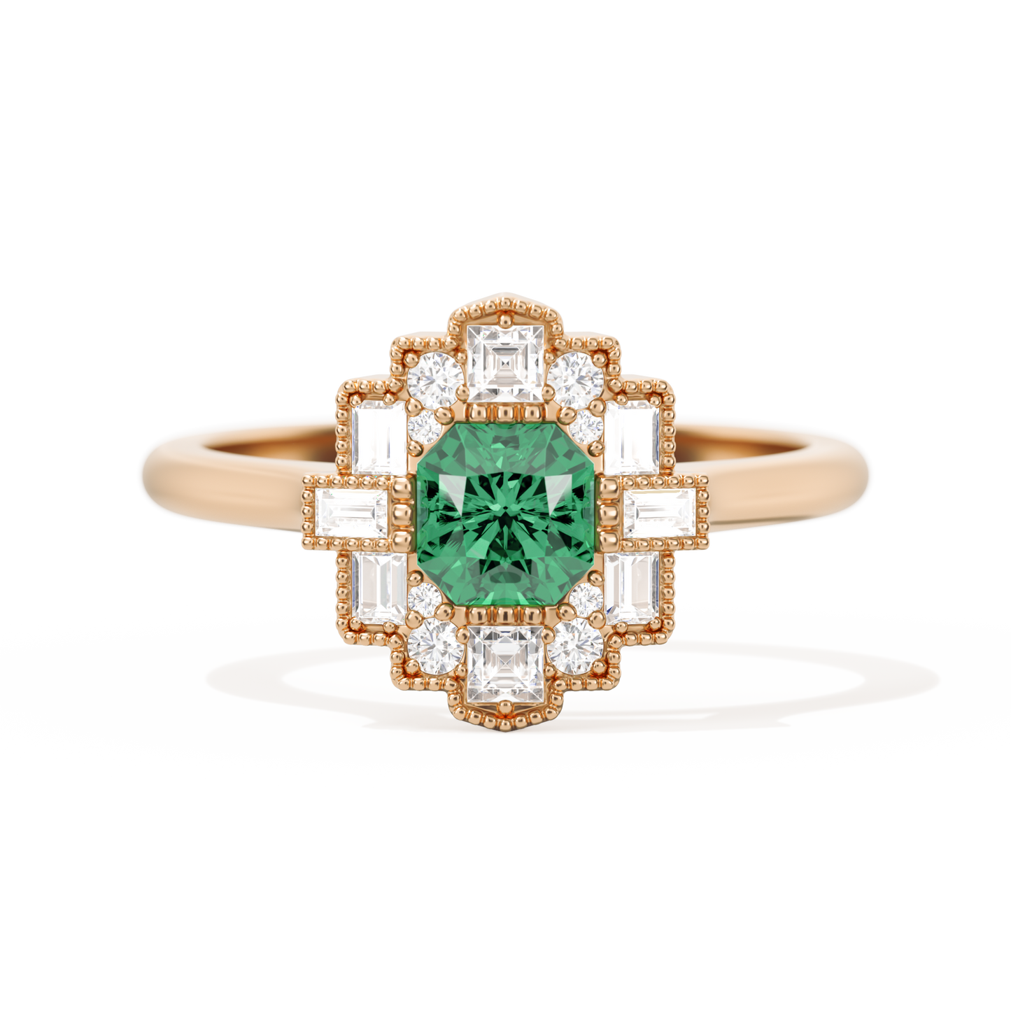Square Deco with Asscher Cut