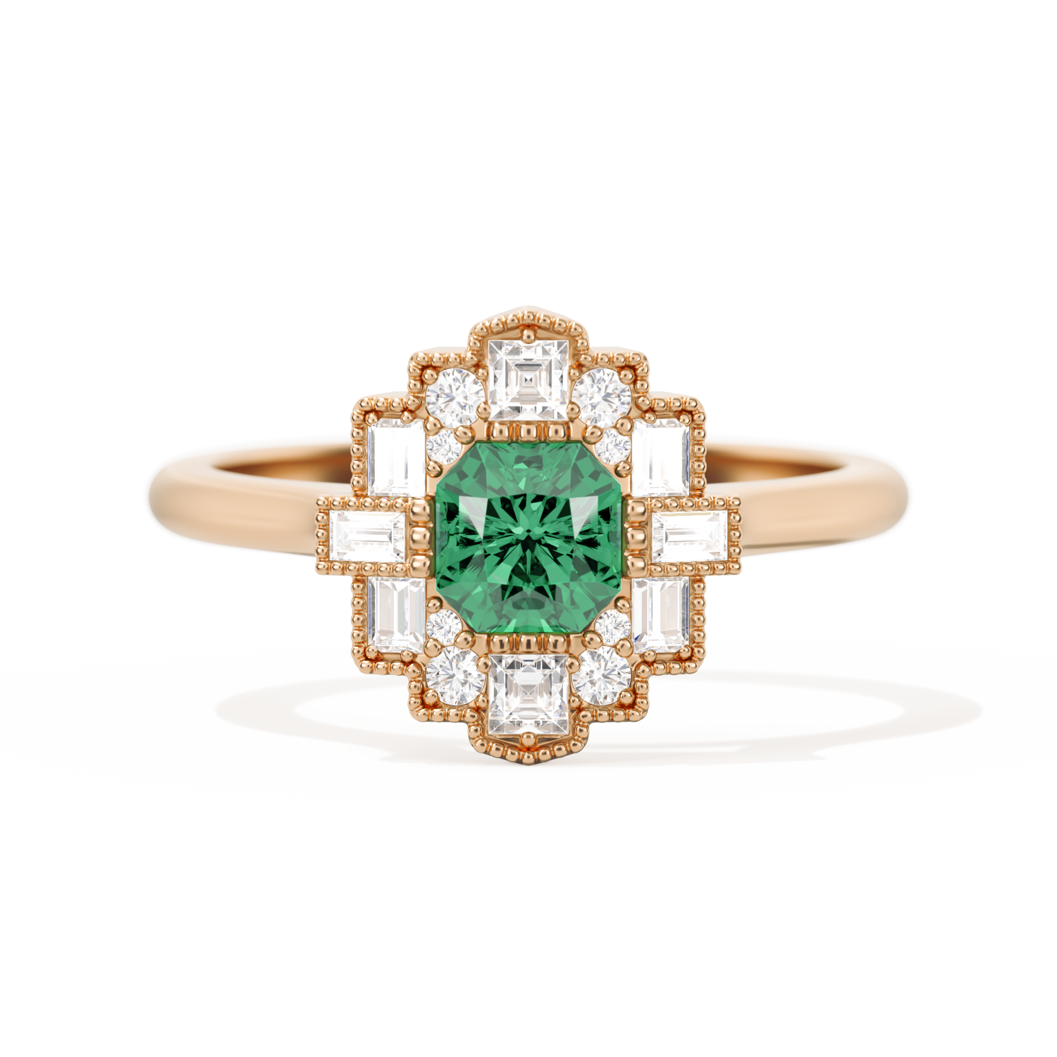 Square Deco with Asscher Cut