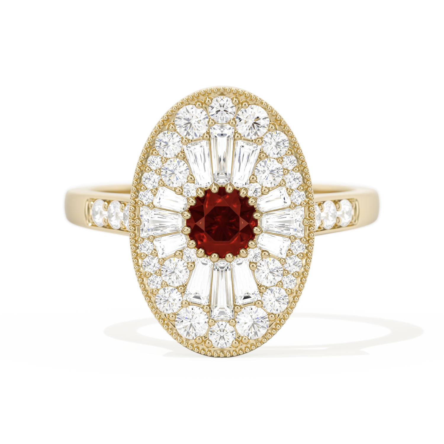 Oval Ballerina Round Center 0.35 ctw