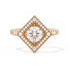 Diamond Shape Halo Round