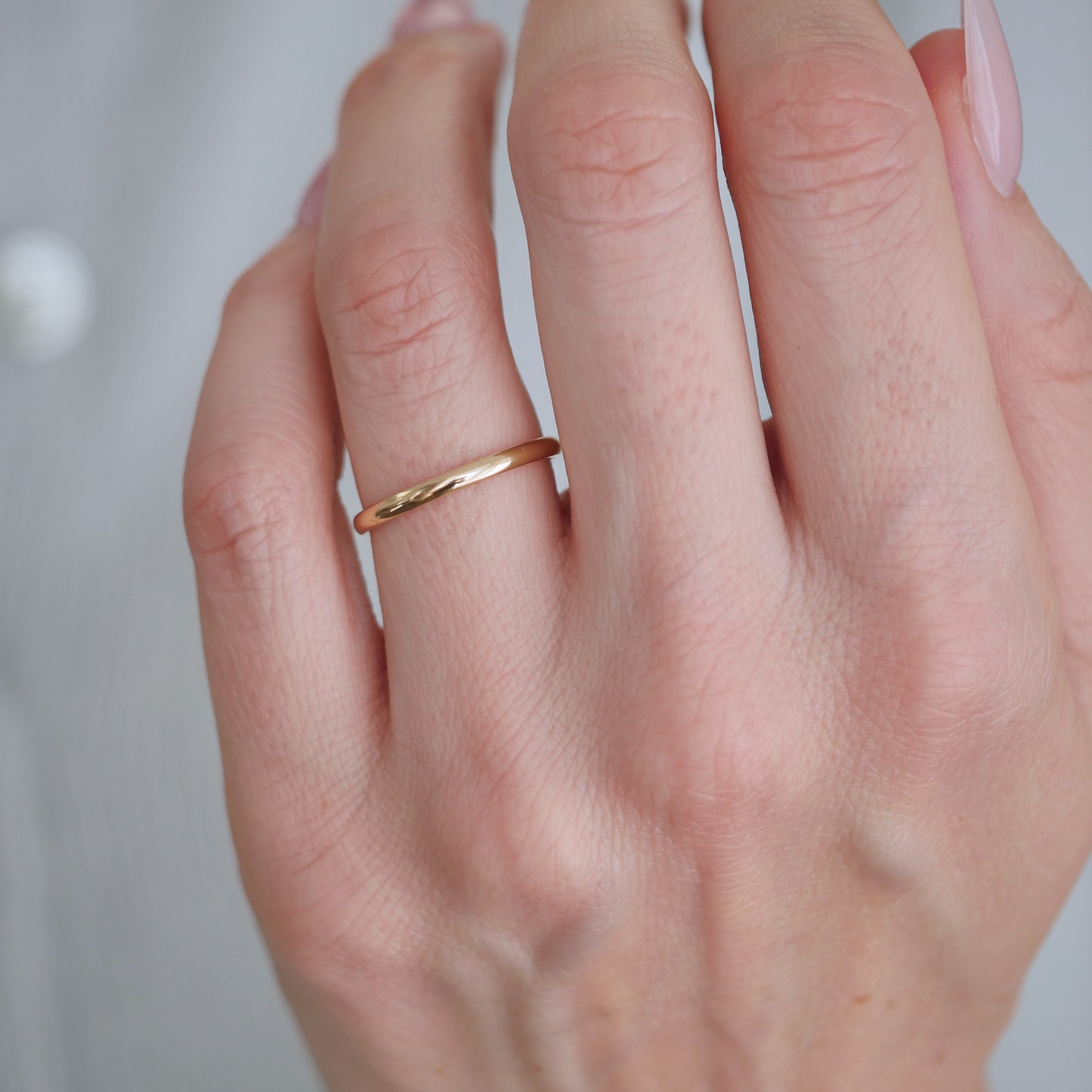 2mm Half Round Band Ring