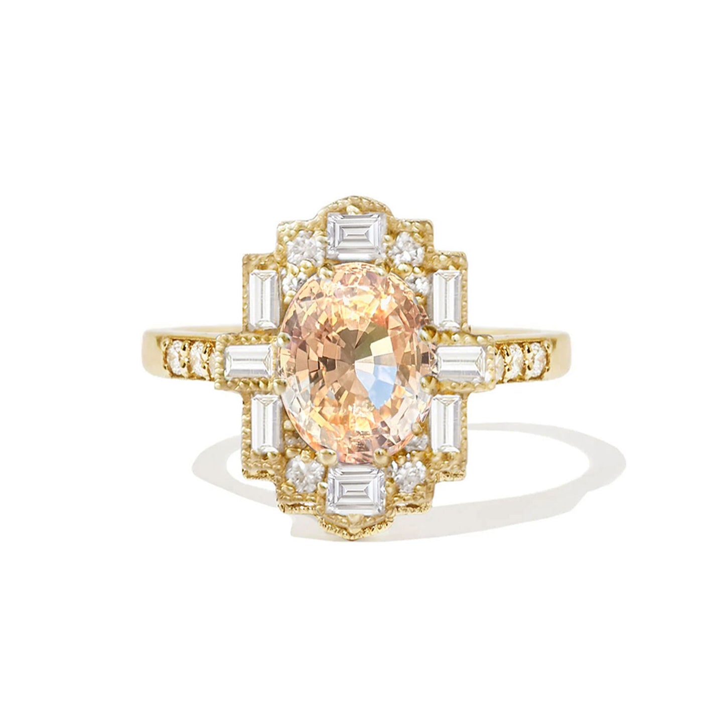 3.11 Oval Cut Peach Sapphire