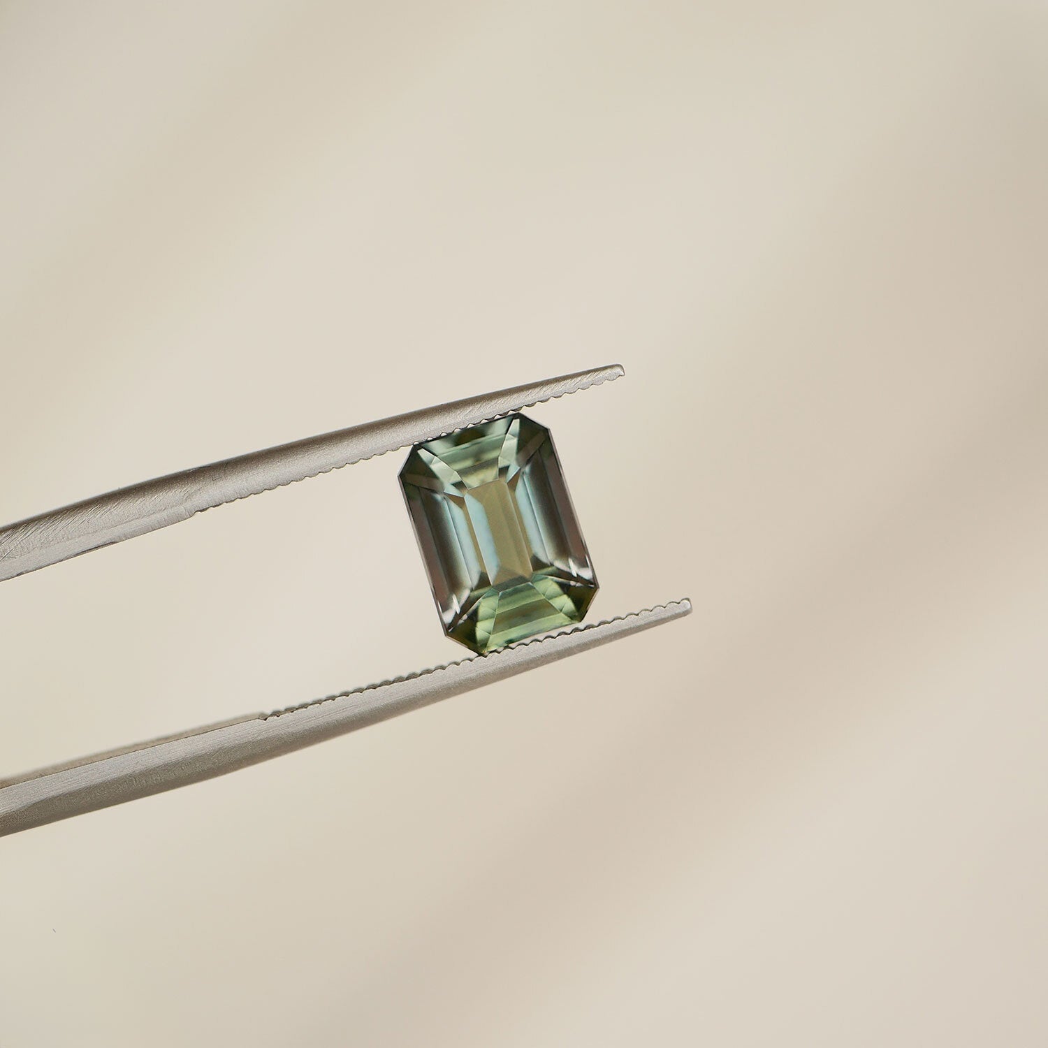 3.17 ctw Emerald Cut Green Sapphire