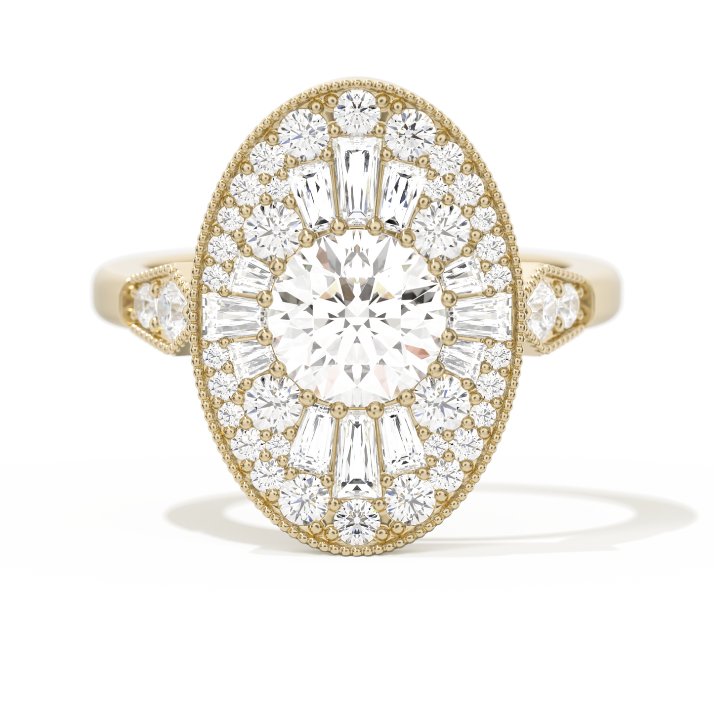 Oval Ballerina Round Center 1.00 ctw.