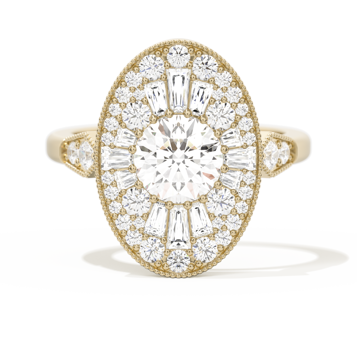 Oval Ballerina Round Center 1.00 ctw.